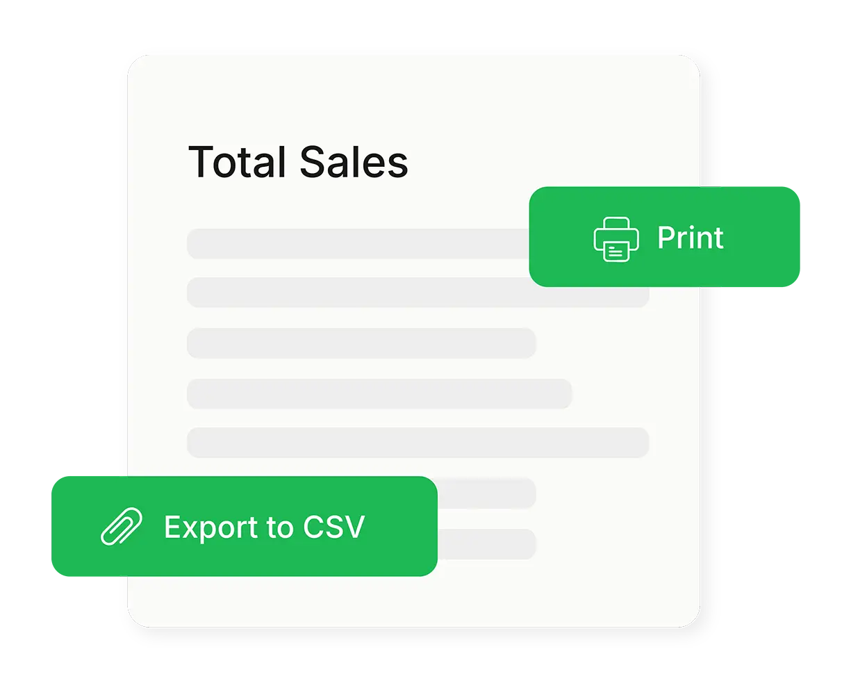 Export and print reports Demo