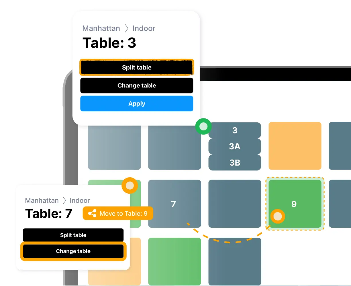 Split and move tables with ease Demo